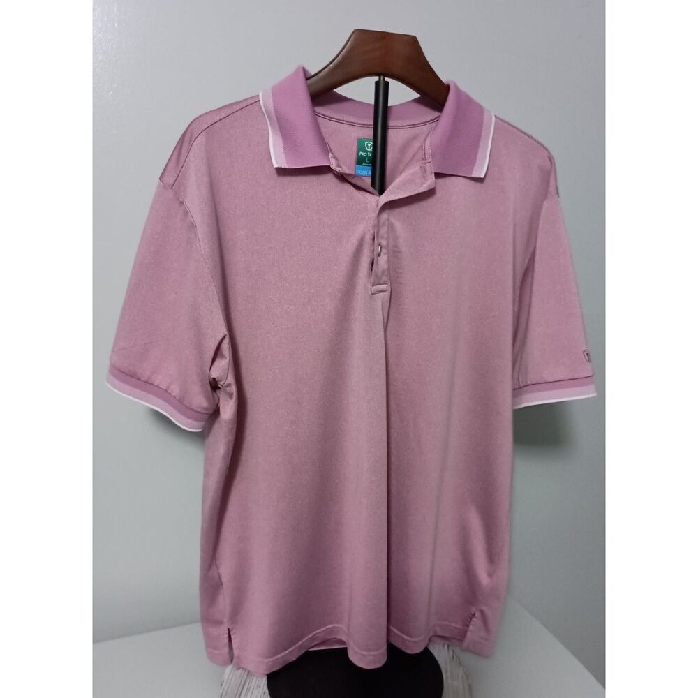 PRO TOUR, Coolplay Pink Polo Shirt, Size L
